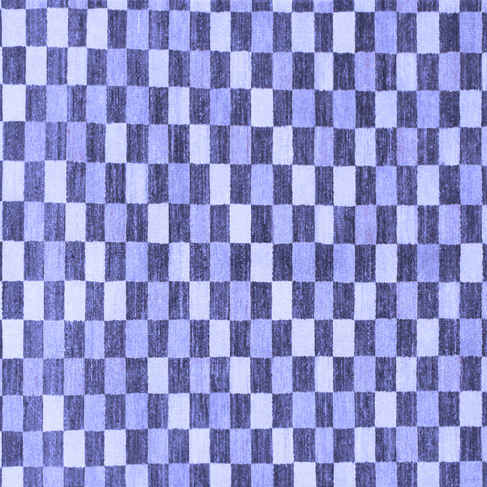 Square Machine Washable Checkered Blue Modern Rug, wshabs805blu