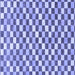 Square Machine Washable Checkered Blue Modern Rug, wshabs805blu