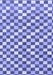 Machine Washable Checkered Blue Modern Rug, wshabs805blu