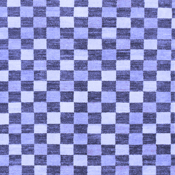 Machine Washable Checkered Blue Modern Rug, wshabs805blu