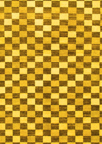 Checkered Yellow Modern Rug, abs805yw