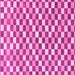 Square Machine Washable Checkered Pink Modern Rug, wshabs805pnk