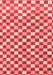 Checkered Red Modern Area Rugs