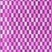 Square Machine Washable Checkered Purple Modern Area Rugs, wshabs805pur
