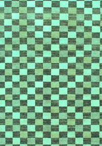 Checkered Turquoise Modern Rug, abs805turq