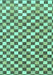 Checkered Turquoise Modern Rug, abs805turq