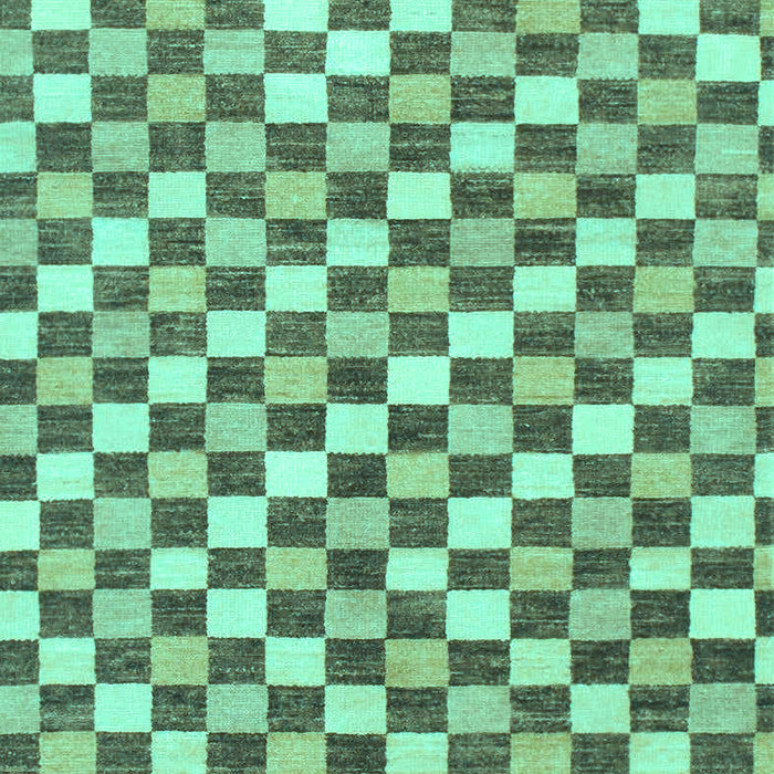 Checkered Turquoise Modern Rug, abs805turq