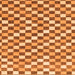 Square Machine Washable Checkered Orange Modern Area Rugs, wshabs805org