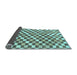 Sideview of Checkered Light Blue Modern Rug, abs805lblu