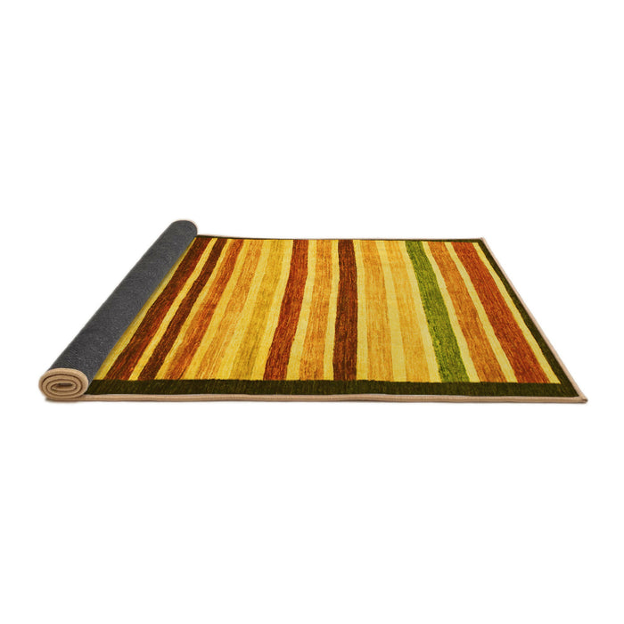 Sideview of Abstract Yellow Modern Rug, abs806yw