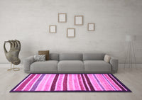 Machine Washable Abstract Purple Modern Rug, wshabs806pur