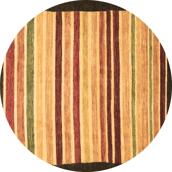 Round Abstract Brown Modern Rug, abs806brn