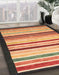 Machine Washable Abstract Fire Brick Red Rug in a Family Room, wshabs806