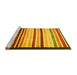 Sideview of Machine Washable Abstract Yellow Modern Rug, wshabs806yw