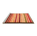 Sideview of Machine Washable Abstract Orange Modern Area Rugs, wshabs806org