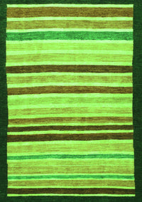 Abstract Green Modern Rug, abs806grn