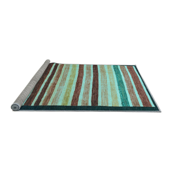 Sideview of Machine Washable Abstract Light Blue Modern Rug, wshabs806lblu