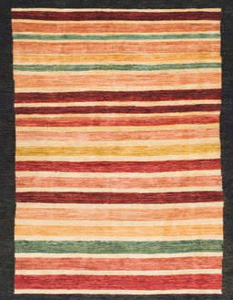 Abstract Fire Brick Red Modern Rug, abs806
