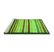 Sideview of Machine Washable Abstract Green Modern Area Rugs, wshabs806grn