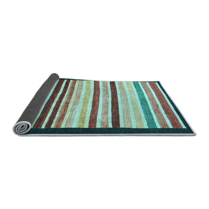 Sideview of Abstract Light Blue Modern Rug, abs806lblu