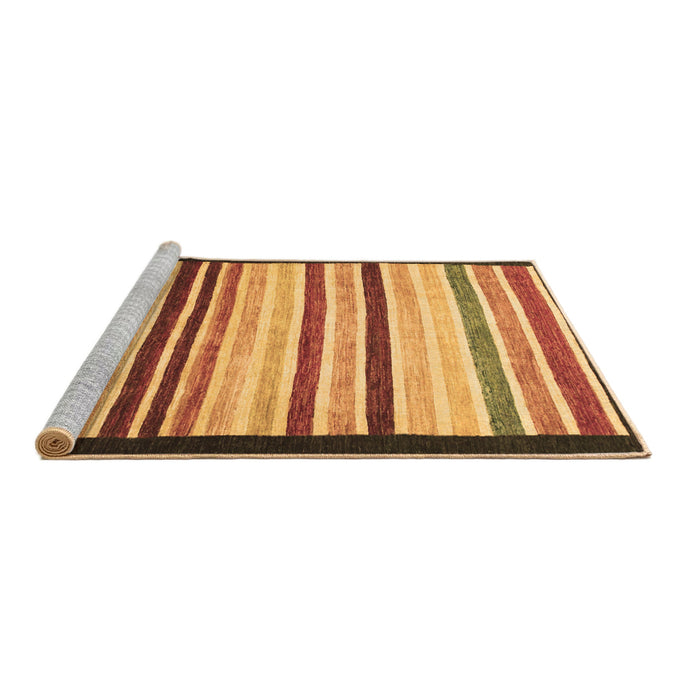 Sideview of Machine Washable Abstract Brown Modern Rug, wshabs806brn