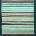 Square Abstract Light Blue Modern Rug, abs806lblu