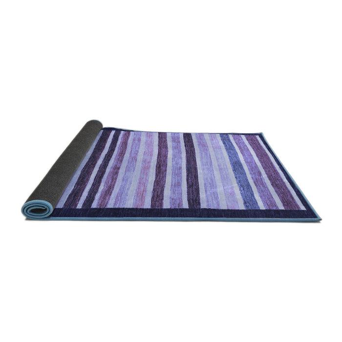 Sideview of Abstract Blue Modern Rug, abs806blu
