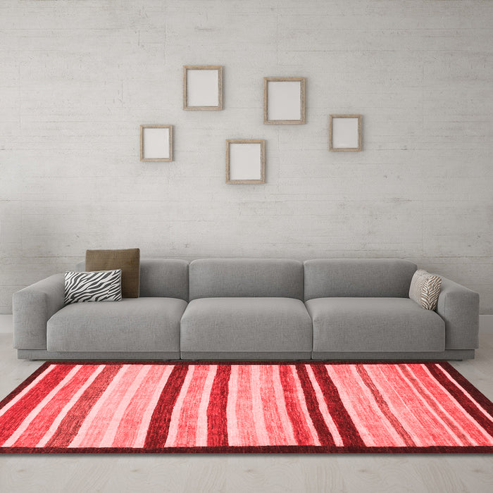 Modern Red Washable Rugs