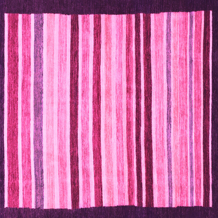 Square Machine Washable Abstract Pink Modern Rug, wshabs806pnk