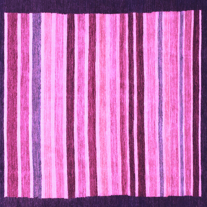 Square Machine Washable Abstract Purple Modern Area Rugs, wshabs806pur