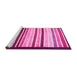 Sideview of Machine Washable Abstract Pink Modern Rug, wshabs806pnk