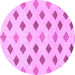 Round Solid Purple Modern Rug, abs807pur