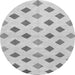 Round Solid Gray Modern Rug, abs807gry