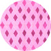 Round Solid Pink Modern Rug, abs807pnk