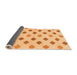 Sideview of Solid Orange Modern Rug, abs807org