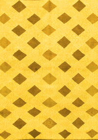 Solid Yellow Modern Rug, abs807yw