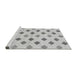 Sideview of Machine Washable Solid Gray Modern Rug, wshabs807gry