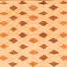 Square Solid Orange Modern Rug, abs807org