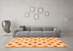 Machine Washable Solid Orange Modern Area Rugs in a Living Room, wshabs807org