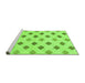 Sideview of Machine Washable Solid Green Modern Area Rugs, wshabs807grn