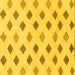 Square Machine Washable Solid Yellow Modern Rug, wshabs807yw