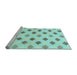 Sideview of Machine Washable Solid Light Blue Modern Rug, wshabs807lblu