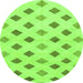 Round Solid Green Modern Rug, abs807grn