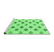 Sideview of Machine Washable Solid Emerald Green Modern Area Rugs, wshabs807emgrn