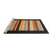 Sideview of Machine Washable Abstract Bakers Brown Rug, wshabs808