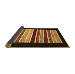 Sideview of Abstract Brown Modern Rug, abs808brn