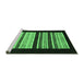 Sideview of Machine Washable Abstract Emerald Green Modern Area Rugs, wshabs808emgrn