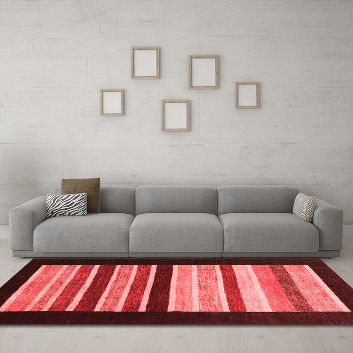 Modern Red Washable Rugs