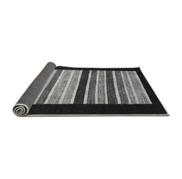 Sideview of Abstract Gray Modern Rug, abs808gry