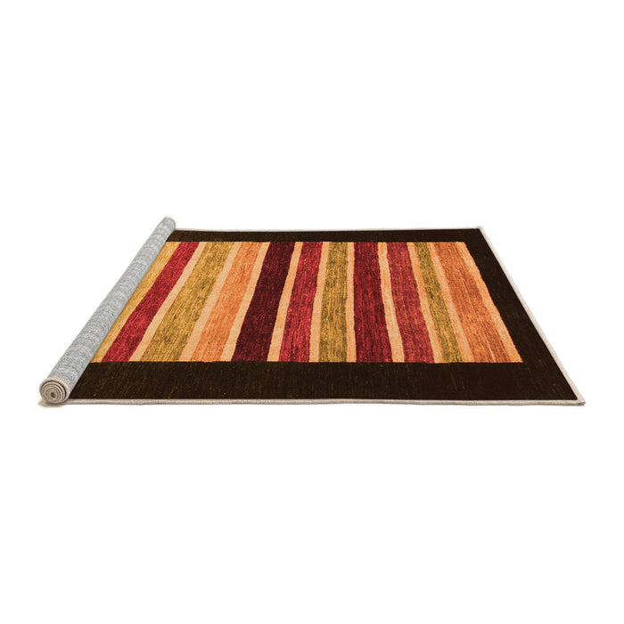Sideview of Machine Washable Abstract Orange Modern Area Rugs, wshabs808org